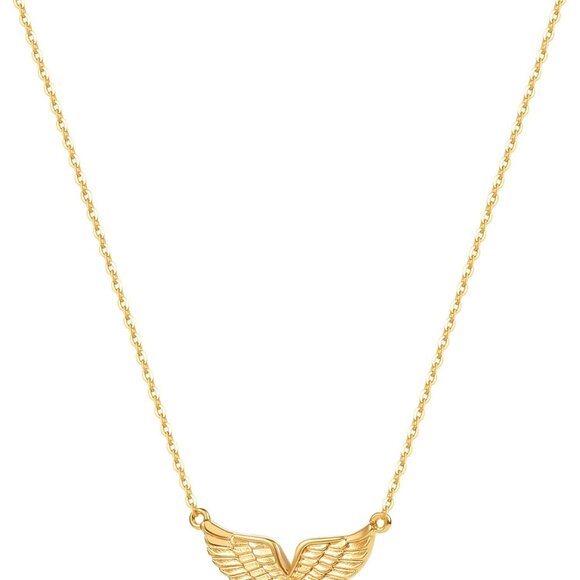 Cross Pendant Necklace for Women 14K Gold Plated Cubic Zirconia Evil Eye Butterf - Picture 1 of 8
